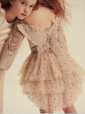 NEW Luna Luna Maisy Wing Dress with Layered Star Pink Tulle Size 6